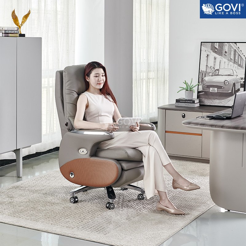 Ghế giám đốc chỉnh điện Massage LUX-03-GR