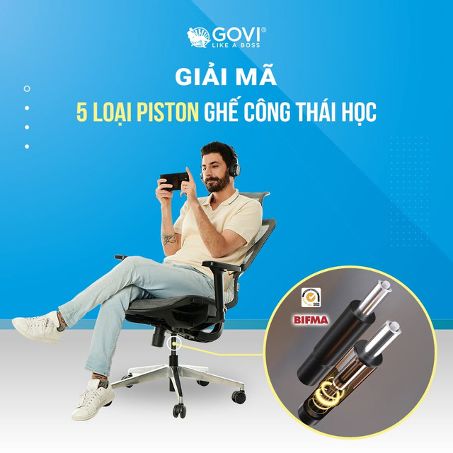 Bộ phận piston ghế công thái học