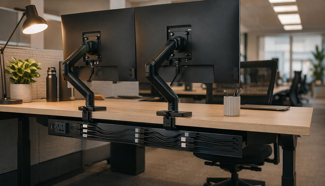 Arm màn hình và hệ thống quản lý dây điện