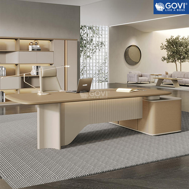 Bàn làm việc giám đốc bằng Veneer
