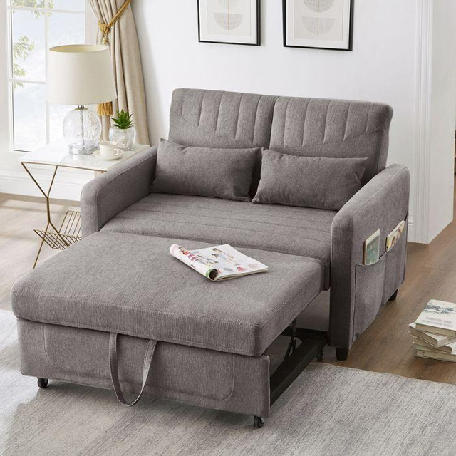 Ghế sofa giường kéo màu xám