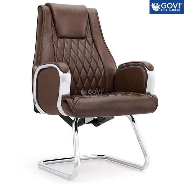 Ghế giám đốc không xoay màu nâu