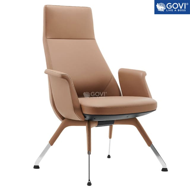 Ghế giám đốc không xoay chân bằng kim loại