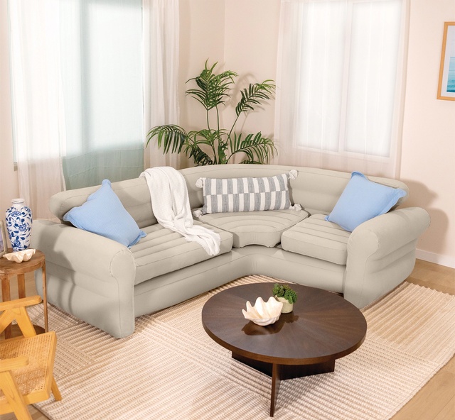 Sofa hơi gọn nhẹ màu xám